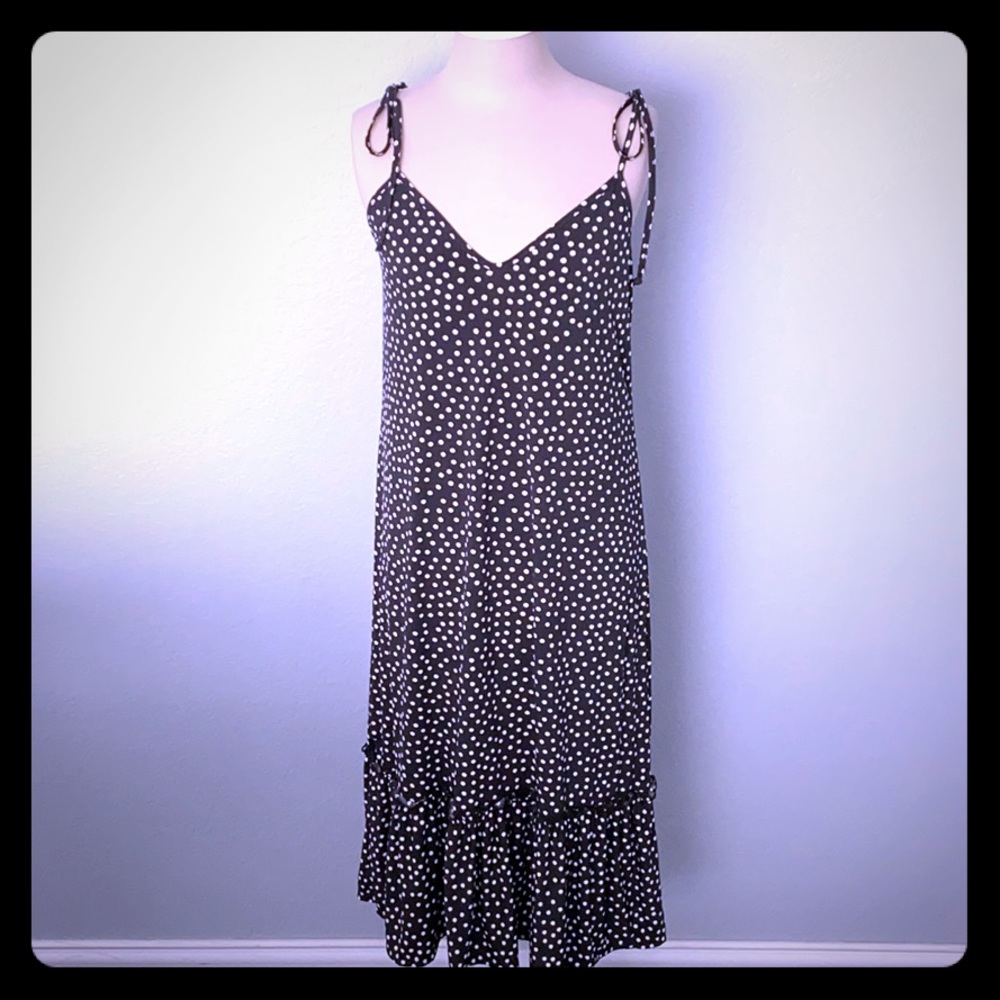 ModCloth Black & White Polka Dot Dress - Medium
